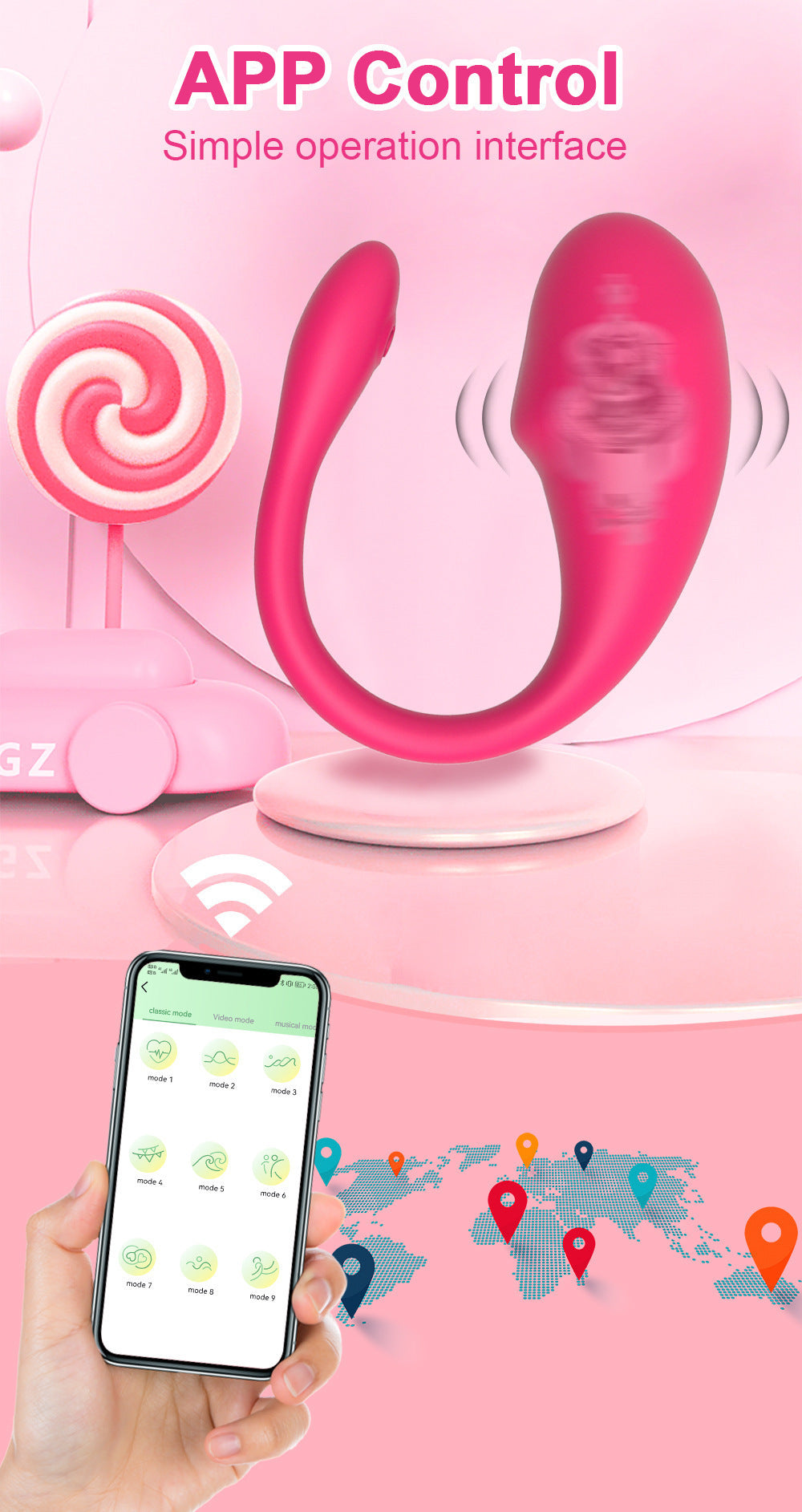 ❤️Remote Control and Silent Massage Function❤️