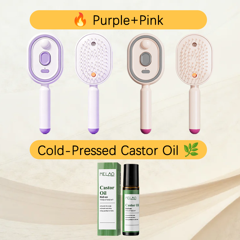 💖ProGlide™🇬🇧 Scalp Massager Comb 💆‍♀️ – Self-Cleaning 🧼