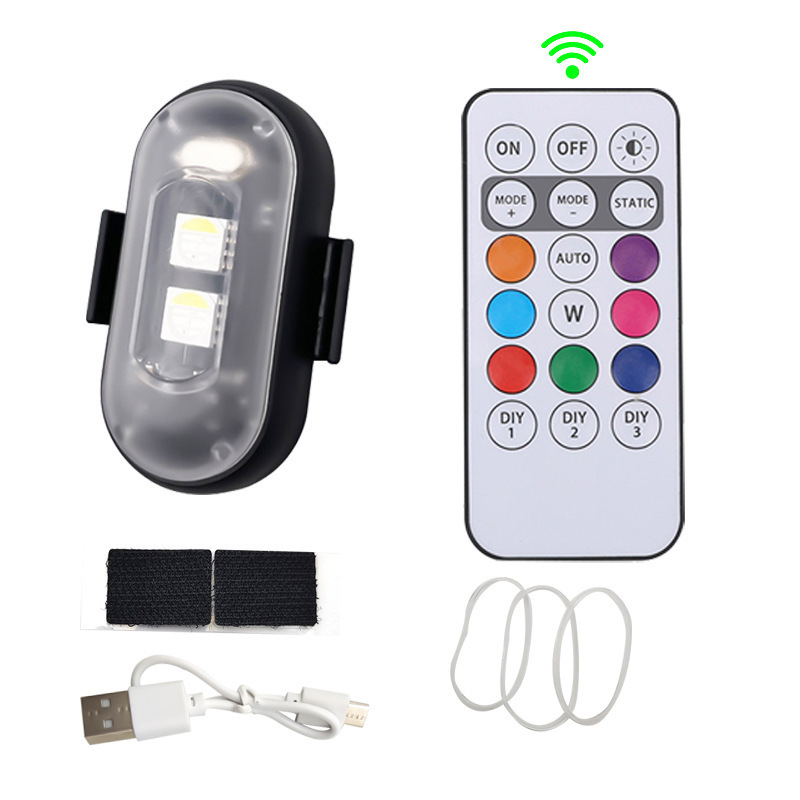 Wireless remote control airplane light with multiple modes and seven colors LED
