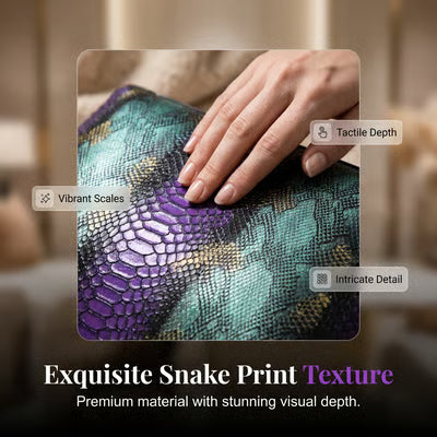 🏆Exclusive discounts for the Queen 49% OFF🔥Elegant Snakeskin PU Leather Tote Bag