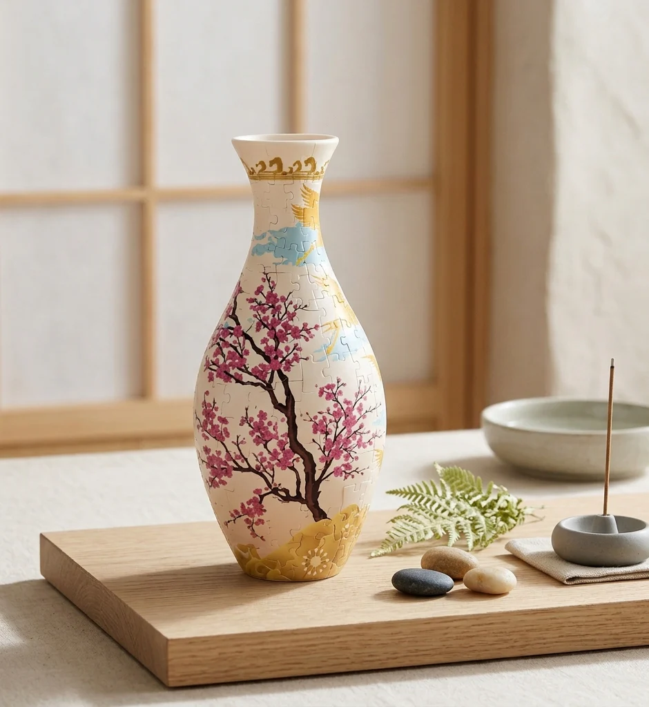 Elegant 3D puzzle vase - Suitable for real flowers🌸