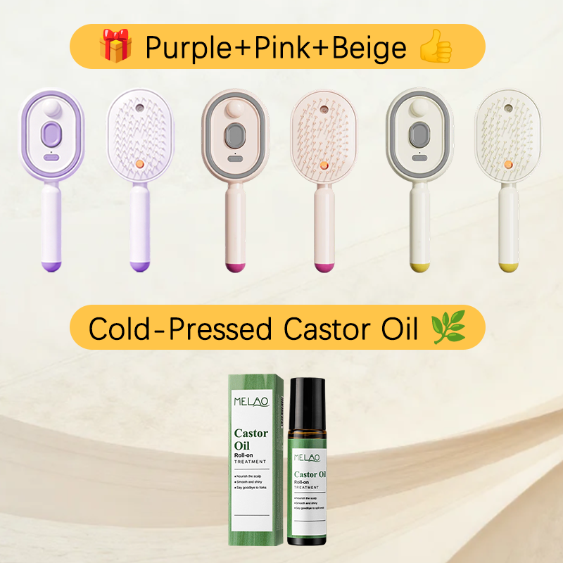 💖ProGlide™🇬🇧 Scalp Massager Comb 💆‍♀️ – Self-Cleaning 🧼
