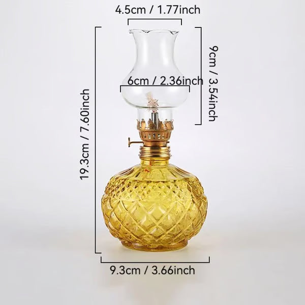 🔥LAST DAY 50% OFF -Vintage Style Oil Lamp with Glass Candle Holder