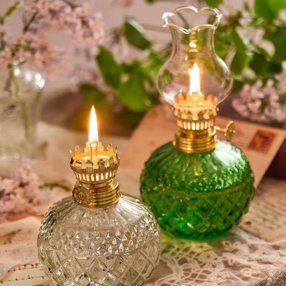 🔥LAST DAY 50% OFF -Vintage Style Oil Lamp with Glass Candle Holder