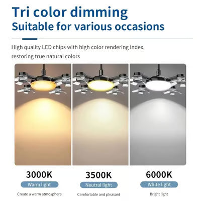 ⏰🔥LIMITED TIME 50% OFF!🔥50K+ SOLD!💡Foldable Socket Ceiling Fan Light with Remote, Energy-Saving Cooling & Lighting for Bedroom & Home