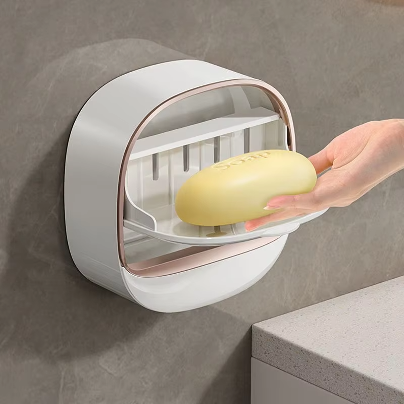Plastic 2 Pcs Waterproof Soap Dish Holder