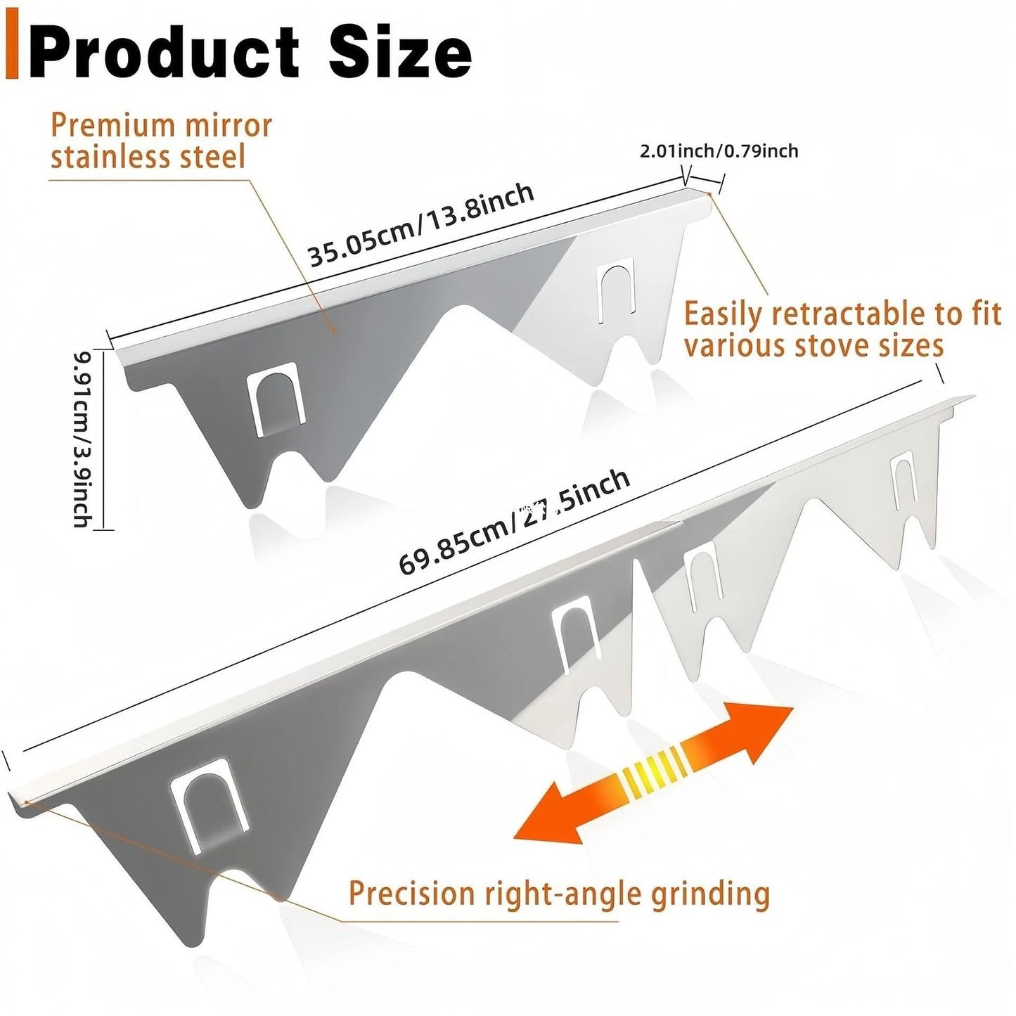🎇2026 Spring Early Bird 30% Off Promotion - 2/4 Pcs Stainless Steel Stove and Oven Gap Cover