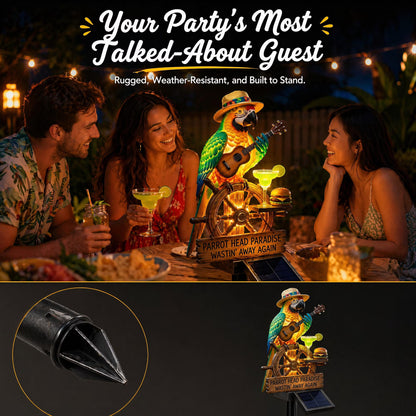 🔥Hot Sale 49% off 🌴 Solar Parrot Statue Light – Hawaiian Luau Tropical Garden Decor