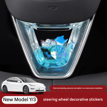 Steering wheel decorative sticker