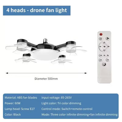 ⏰🔥LIMITED TIME 50% OFF!🔥50K+ SOLD!💡Foldable Socket Ceiling Fan Light with Remote, Energy-Saving Cooling & Lighting for Bedroom & Home