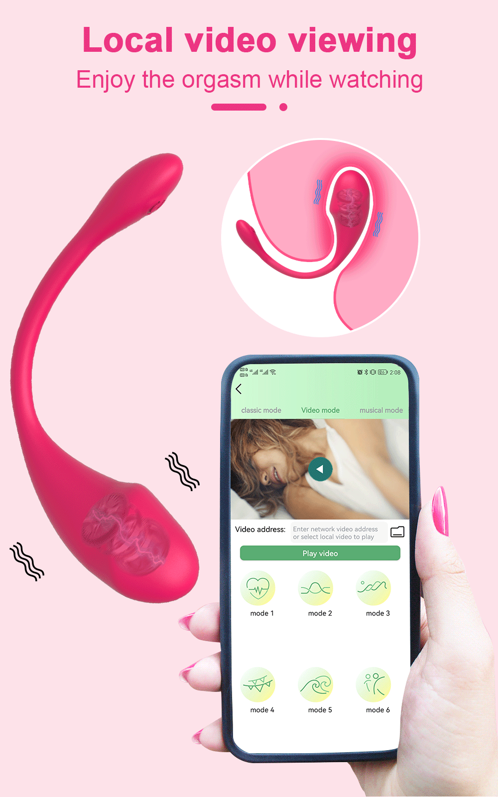 ❤️Remote Control and Silent Massage Function❤️