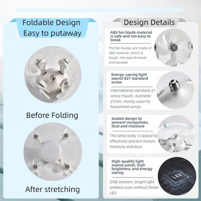 ⏰🔥LIMITED TIME 50% OFF!🔥50K+ SOLD!💡Foldable Socket Ceiling Fan Light with Remote, Energy-Saving Cooling & Lighting for Bedroom & Home